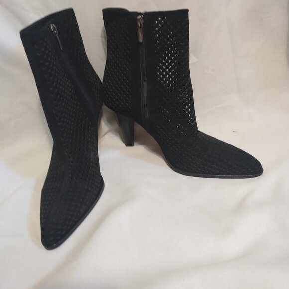 Vince Camuto perforated suede zip boots - Picture 2 of 2